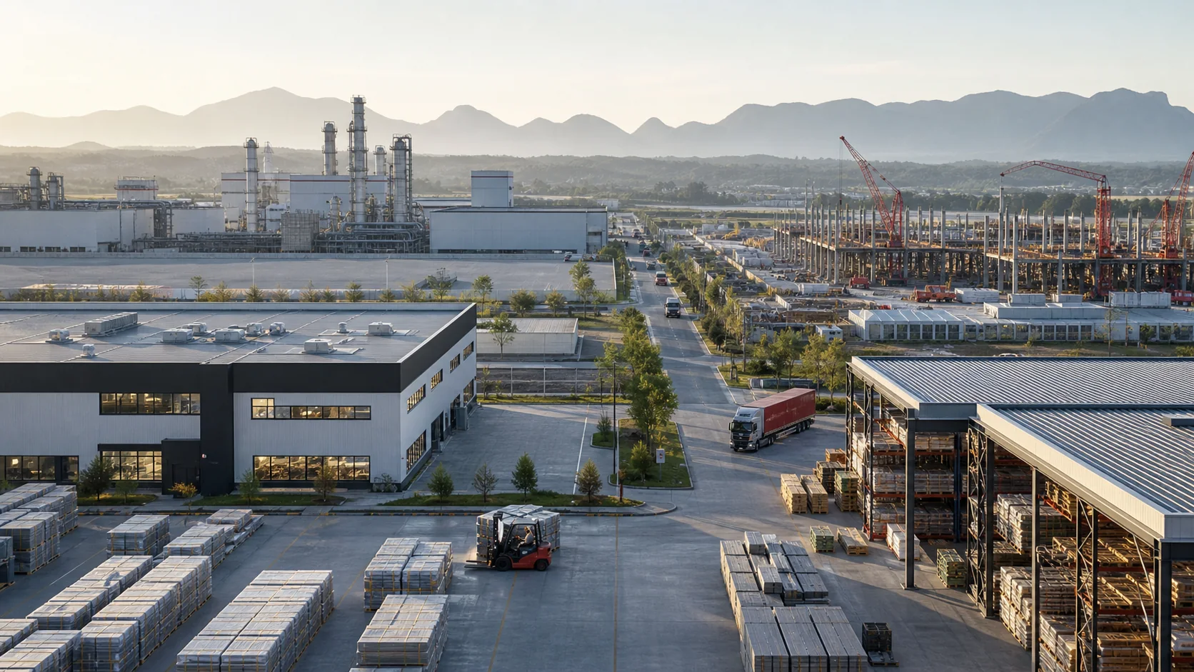 Connected manufacturing, logistics, construction, and industrial facilities